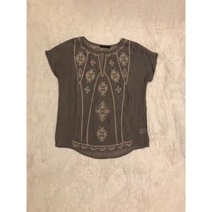 Grey Embroidered Thml Blouse
